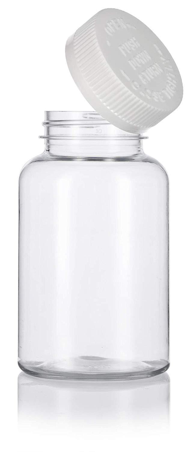 10 oz PET Plastic Wide Mouth Straight Sided Jar - Clear