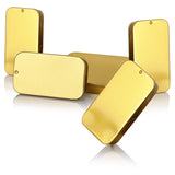 Gold Metal Slide Top Tin Container Set (Small, Medium, Large) - 6 piece- 2 of each size