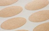 Textured Brown Kraft 3â€ x 1.5â€ Inch Oval Labels with Template and Printing Instructions, 5 Sheets, 60 Labels (JVBK30)