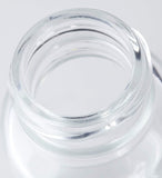 Clear Glass Wide Mouth Bottle with Black Phenolic Cap - 1 oz / 30 ml