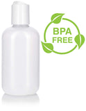 Natural Clear Plastic Squeeze LDPE Bottle with White Disc Cap - 4 oz / 120 ml
