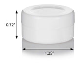 Silicone Concentrate Container in White with White Silicone Cap - .17 oz / 5 ml Mini Scoop