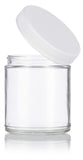 Glass Jar in Clear with White Foam Lined Lid - 6 oz / 180 ml