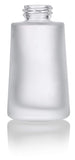 Frosted Clear Glass Foundation Bottle with Lock Pump Cap - 1 oz / 30 ml