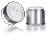 Refillable Airless Jar in Platinum Silver - 1 oz / 30 ml