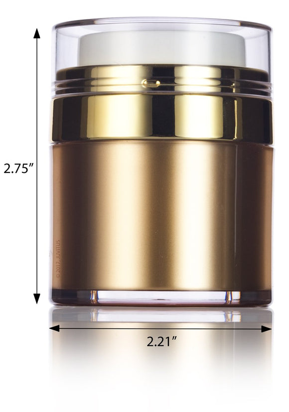 Refillable Airless Jar in Gold - 1 oz / 30 ml