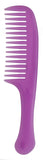 8" Lavender Plastic Wide Comb with Handle