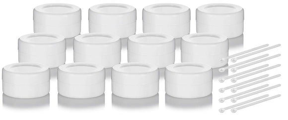 7 mL White Silicone Concentrate Container + Mini Scoop (12 Pack)