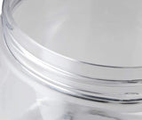 Plastic Jar in Clear with Gold Metal Overshell Lid - 4 oz / 120 ml