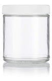 Glass Jar in Clear with White Foam Lined Lid - 6 oz / 180 ml