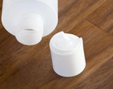 Natural Clear Plastic Squeeze Bottle with White Disc Cap - 6 oz / 180 ml