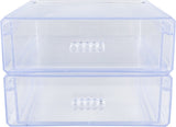2-Pack of Clear Plastic Stackable Drawer Organizer for Jewelry, Makeup, and Cosmetics