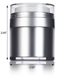 Refillable Airless Jar in Platinum Silver - 1.7 oz / 50 ml