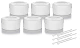 7 mL White Silicone Concentrate Container + Mini Scoop (6 Pack)