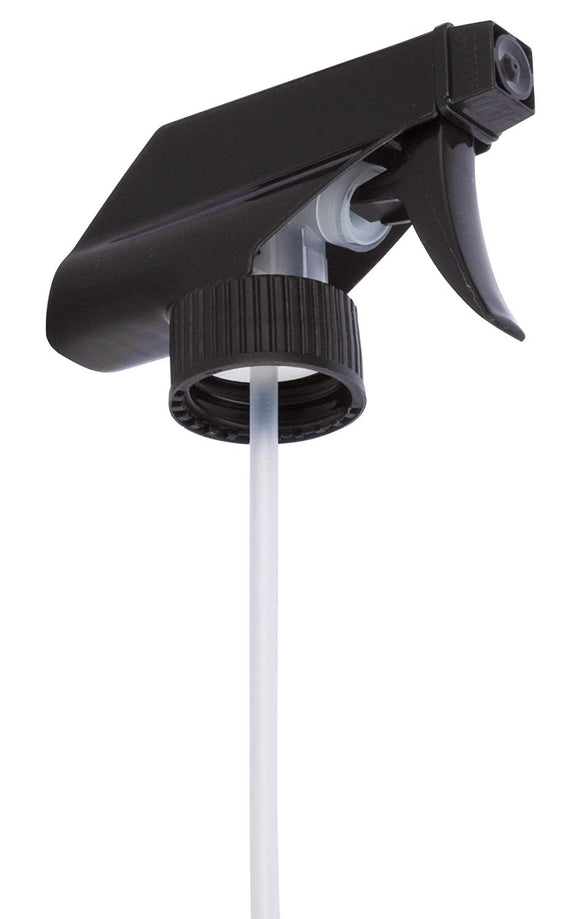 28-400 Black Trigger Spray Top Closure, 9.25 inch dip tube length (12 PACK)
