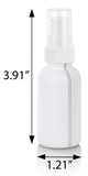 White HDPE Plastic Boston Round Bottle with White Treatment Pump - 1 oz / 30 ml