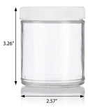 Glass Jar in Clear with White Foam Lined Lid - 6 oz / 180 ml