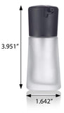 Frosted Clear Glass Foundation Bottle with Lock Pump Cap - 1 oz / 30 ml