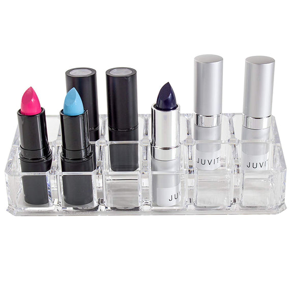 12 Compartment Acrylic Cosmetic Lipstick Beauty Organizer