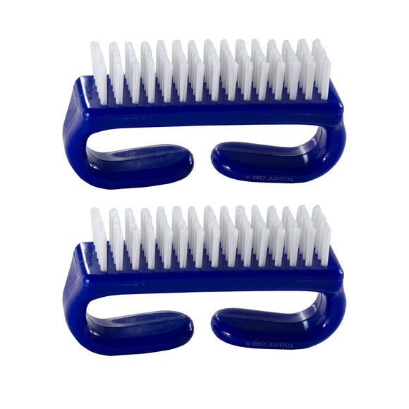Nail Brush with Durable Plastic Handle 2 pack (Blue)