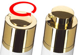 Twist Top Airless Pump Bottle in White Gold - 1 oz / 30 ml
