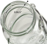 Glass Bear Shaped Jar in Clear with Gold Metal Plastisol Lid - 9 oz / 270 ml Honey Dipper
