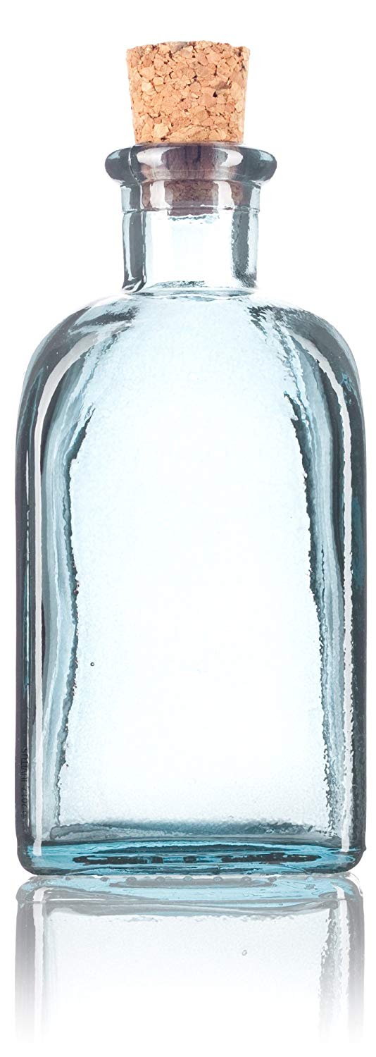 Clear Glass Spanish Bottle with Natural Cork Top - 8 oz / 250 ml