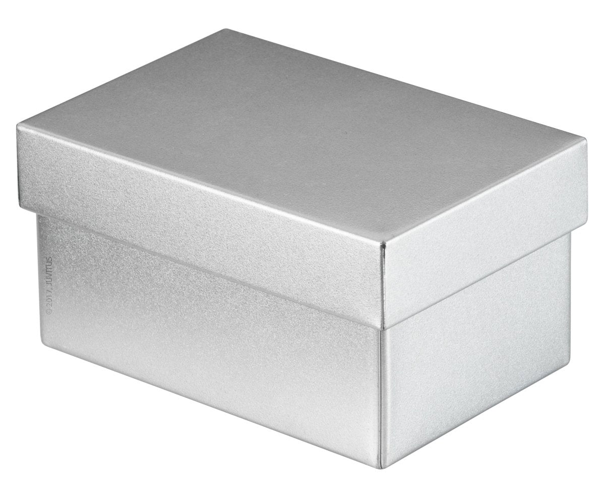 3 Pack) Silver Steel Metal Signature Gift Boxes for Storage 
