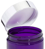 Plastic Jar in Purple with Silver Metal Overshell Lid - 4 oz / 120 ml