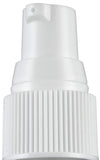 Black Plastic Boston Round Treatment Pump Bottle with White Top - 2 oz / 60 ml