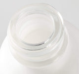 White Glass Boston Round Treatment Pump Bottle with Black Top - 1 oz / 30 ml
