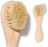 JUVITUS Exfoliating Cleansing Facial Brush, Boar Bristles, Wooden Handle
