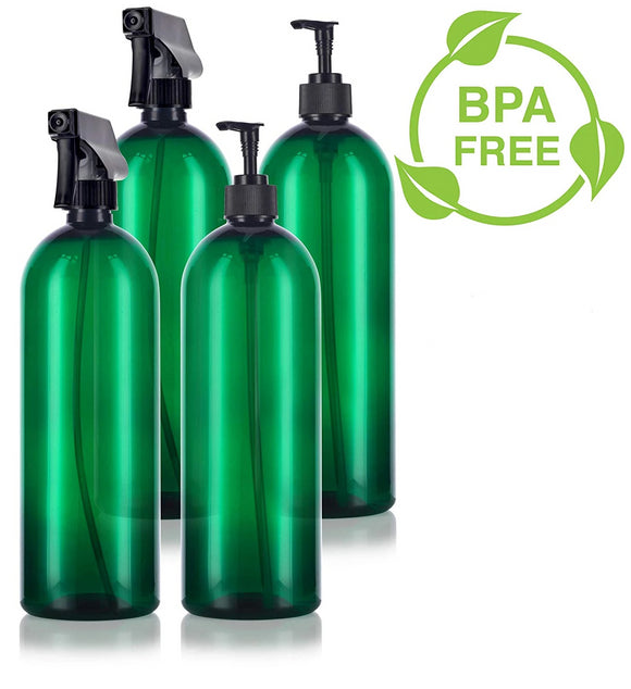 32 oz Clear Pet Plastic Spray Bottles (Cap Not Included) - Clear BPA Free 28-400