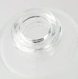 Frosted Clear Glass Foundation Bottle with Lock Pump Cap - 1 oz / 30 ml