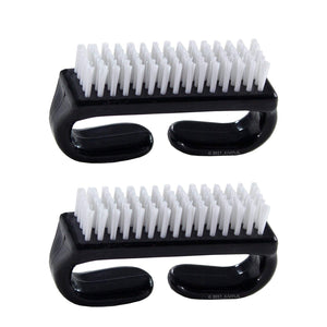 Nail Brush with Durable Plastic Handle 2 pack (Black)