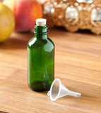 Green Glass Boston Round Cork Bottle with Natural Stopper - 2 oz / 60 ml