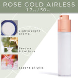Twist Top Airless Pump Bottle in Rose Gold - 1.7 oz / 50 ml