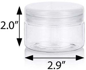 Plastic Low Profile Jar in Clear with Natural Clear Flip Top Cap - 4 oz / 120 ml