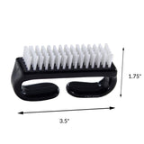 Nail Brush with Durable Plastic Handle 2 pack (Black)