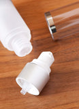 Refillable Airless Foundation Bottle in Silver Matte -  1 oz / 30 ml