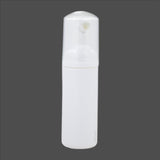 White Plastic Foaming Bottle with White Foam Pump Dispenser - 1.7 oz / 50 ml Travel Bag