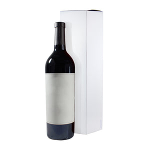 Wine and Liquor White Gift Box - 6 pack - 13.5" tall for standard size wine bottle + Labels