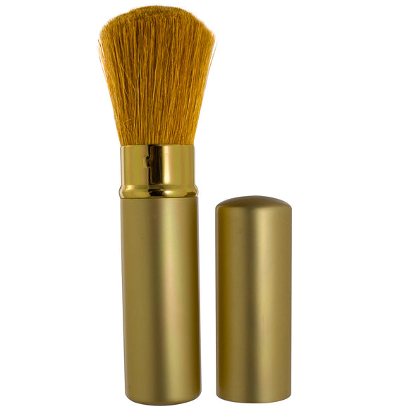 JUVITUS Retractable Travel Make-up Brush with Gold Handle