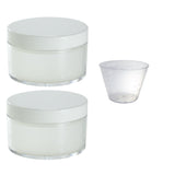 Large Powder Sifter Empty Refillable Cosmetic Makeup Jar - 3 oz / 80 ml / 85 grams + Measuring Cup
