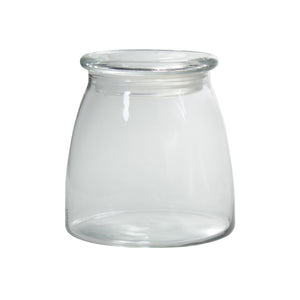 Glass Candle Jar in Clear with Glass Lid - 27 oz / 800 ml