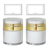 Refillable Airless Jar in White and Gold - 1.7 oz / 50 ml