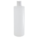 Natural Clear Plastic Squeeze Bottle with White Disc Cap - 16 oz / 500 ml