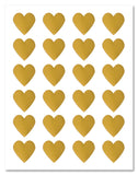 Shiny Gold Foil Heart Shaped Labels, 1.5 x 1.5 Inches, for Laser Printers with Downloadable Template and Printing Instructions, 5 Sheets, 120 Labels (TG15)