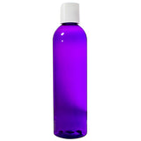 Purple Plastic Slim Cosmo Bottle with White Disc Cap - 8 oz / 250 ml