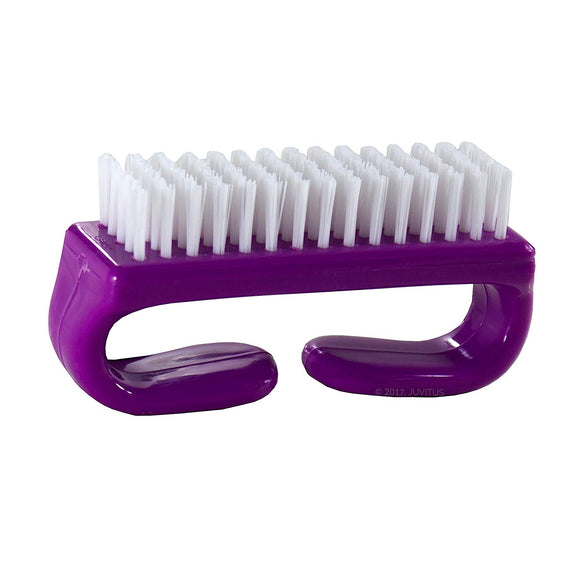 Nail Brush with Durable Plastic Handle (Purple)